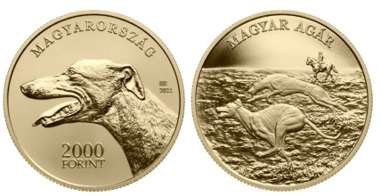 Magyar agár színesfém érme Magyar agár színesfém érme